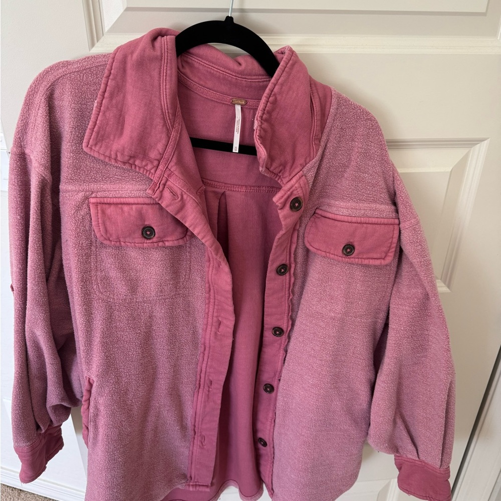 Free People Ruby Jacket Dusty Rose Pink - Picture 2 of 4